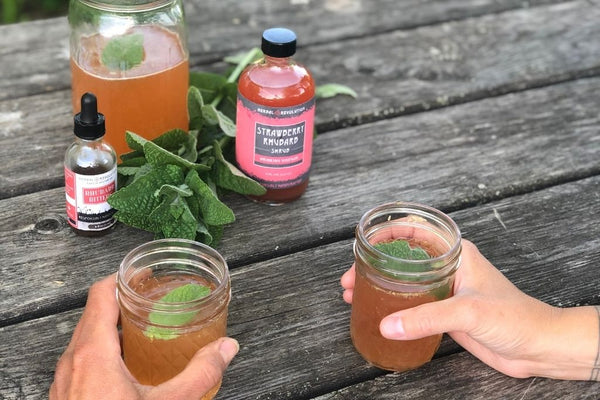 Strawberry Rhubarb Pink Lemonade - Herbal Revolution