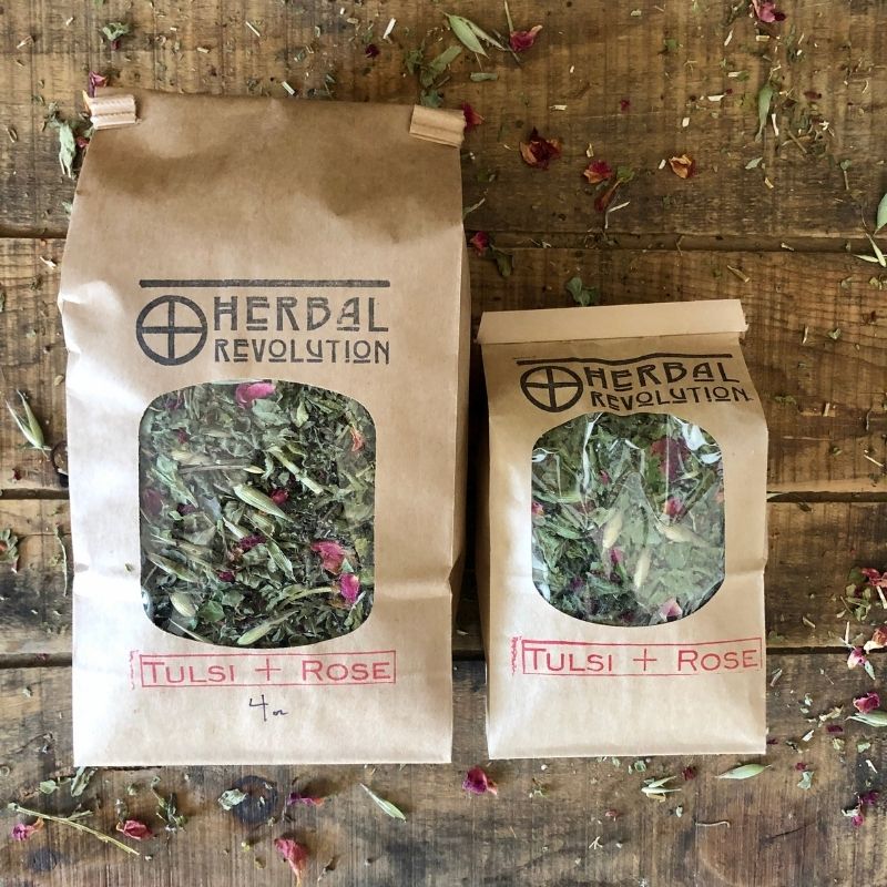 Tulsi + Rose Tea - Herbalrevolution