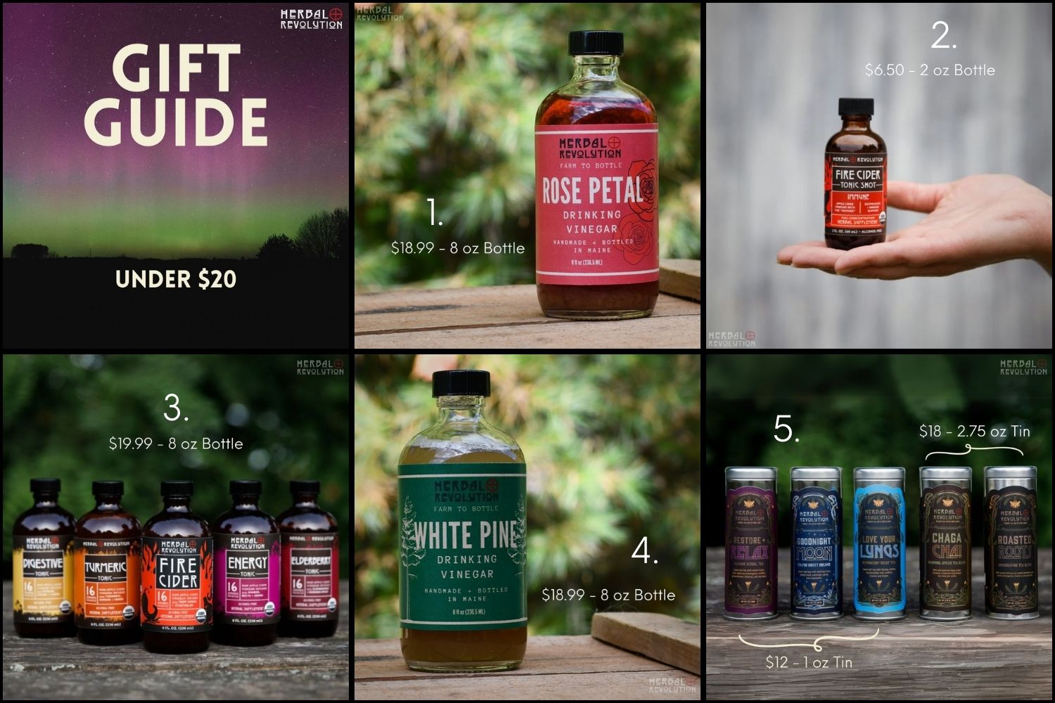Holiday Gift Guides by Herbal Revolution: Under $20