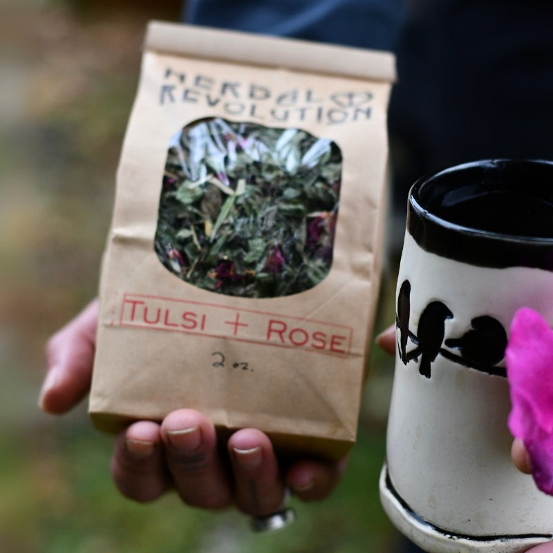 Tulsi + Rose Tea - Herbalrevolution